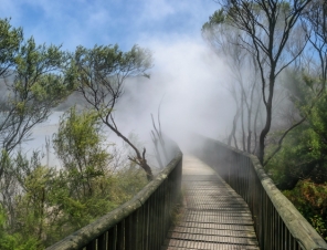 Steaming lake